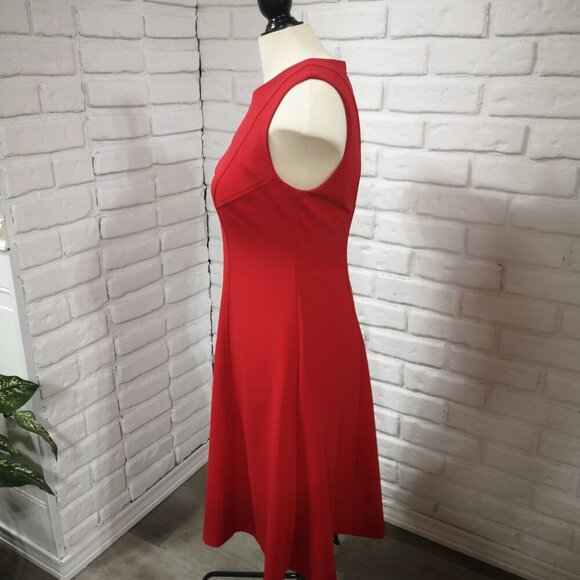 Tommy Hilfiger Ladies Size 4 Red Fit & Flare Sleeveless Dress - Picture 5 of 9